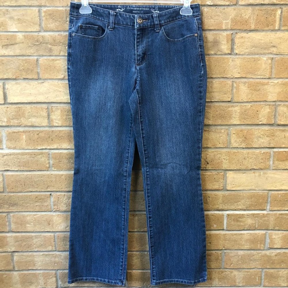 Christopher & Banks Modern Fit Women’s Dark Wash Blue Jeans Size 4 Short Petite